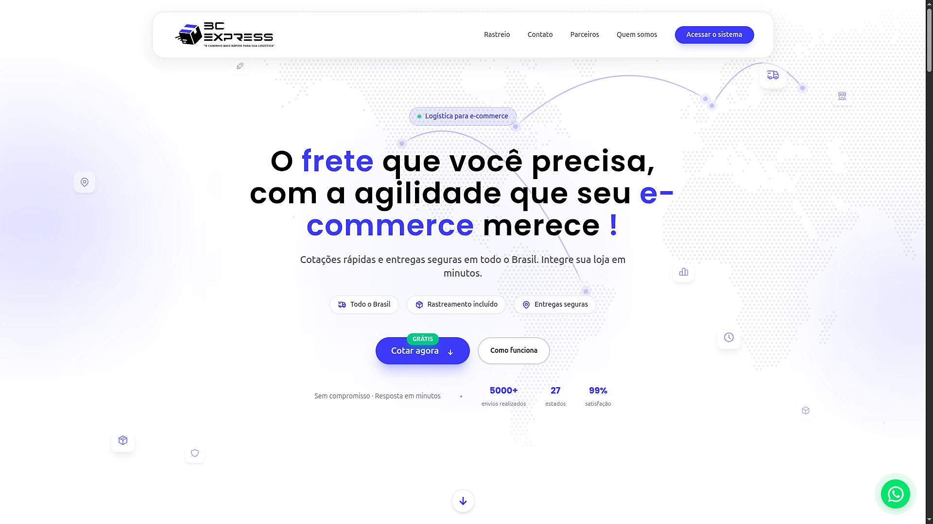 BC Express: ERP para transportadora: captura 1 de 5